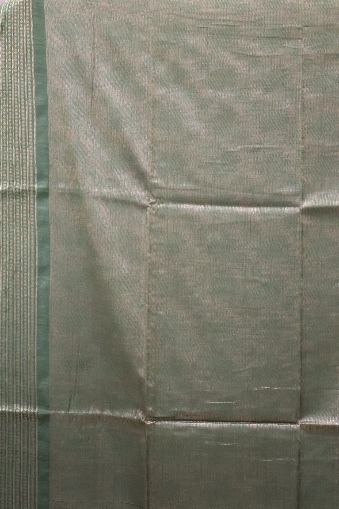 Bhagalpur Tissue Saree-Green Full Zari