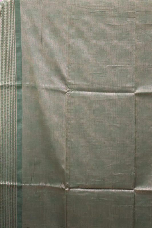 Bhagalpur Tissue Saree-Green Full Zari