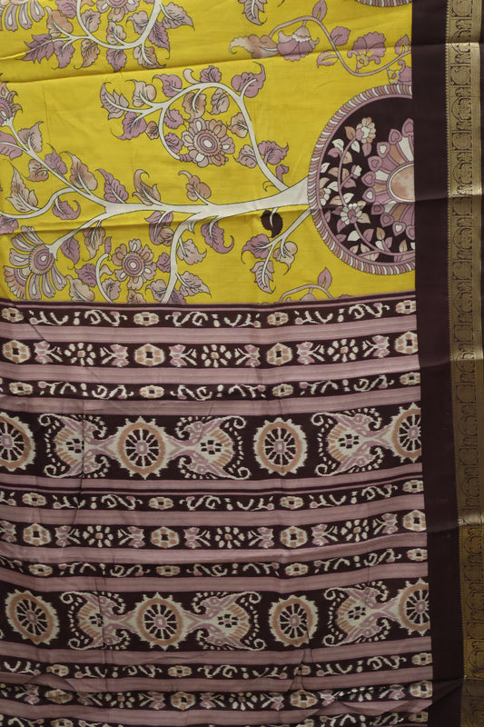 Malai Cotton Saree-Mustard