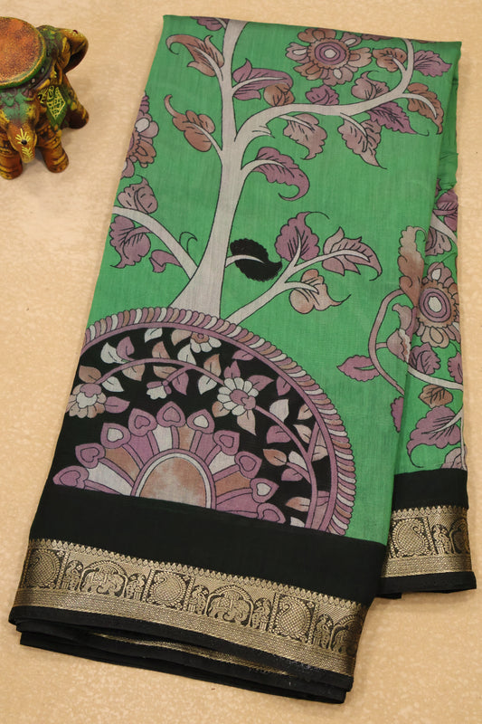 Malai Cotton Saree-Green