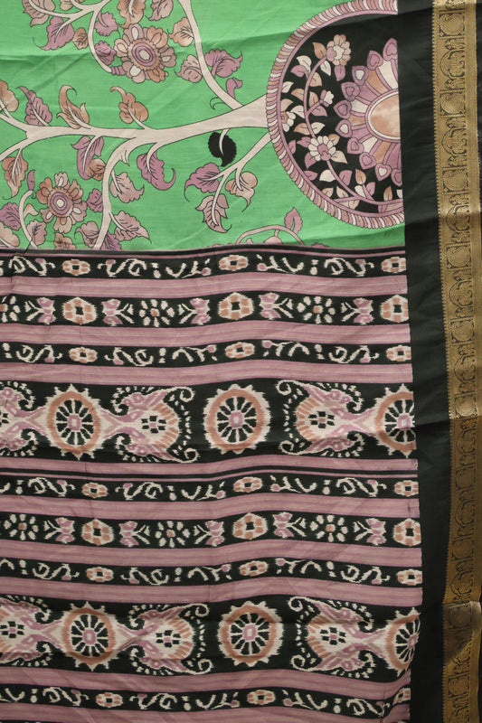 Malai Cotton Saree-Green