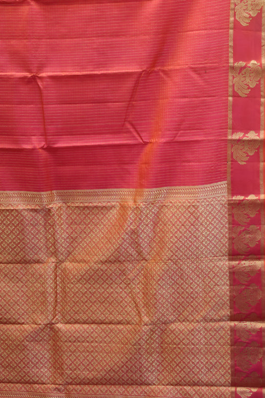 Pure Kanjivaram Silk Saree - Peachish Pink