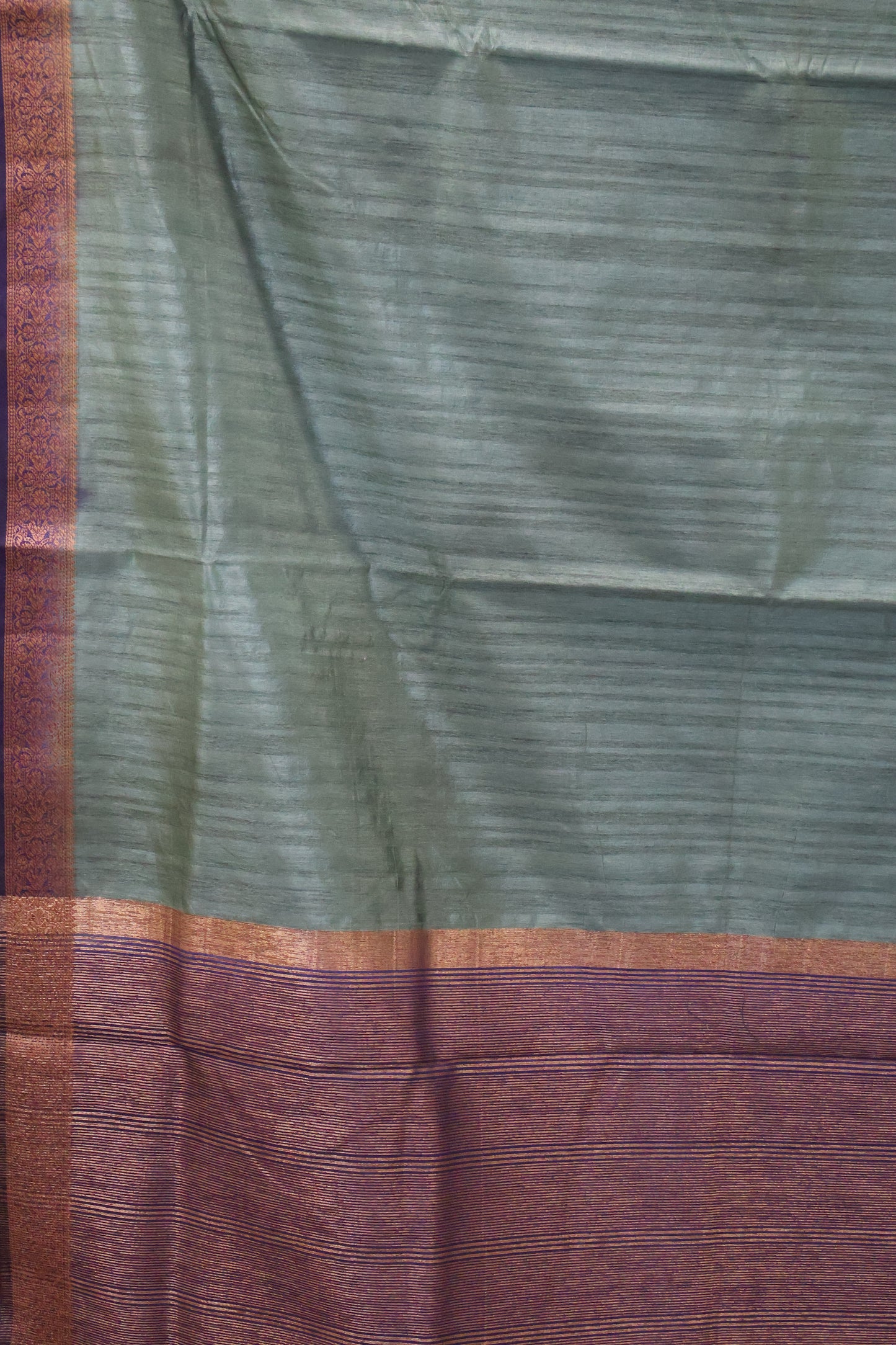 Bamboo Silk saree-Thick Lines Metalic