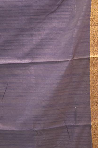 Bamboo Silk saree-Thick Lines Metalic