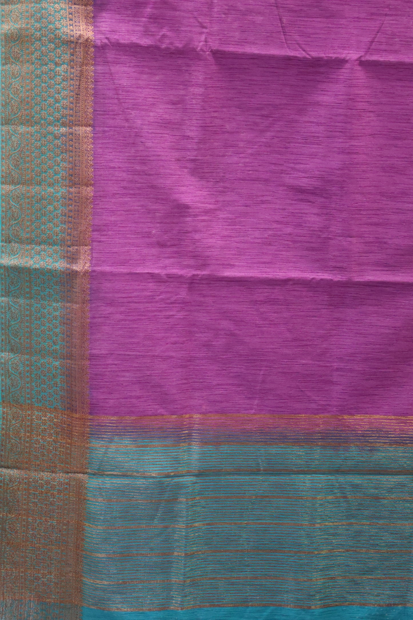 Bamboo Silk saree-Thick Line Lavender