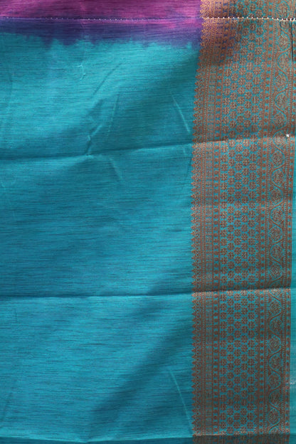 Bamboo Silk saree-Thick Line Lavender