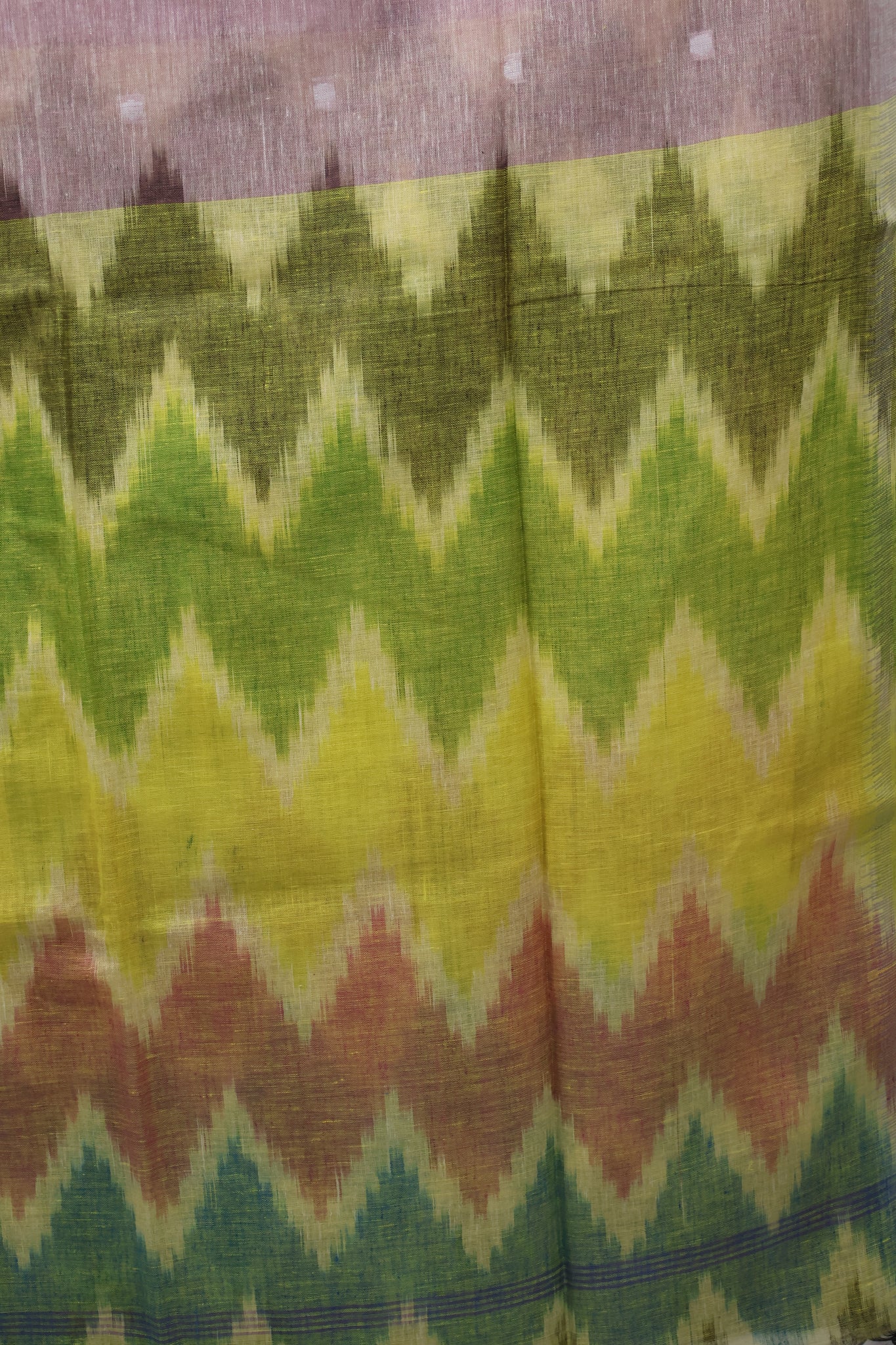 Linen Saree -Lite Purple Colour Zig Zag