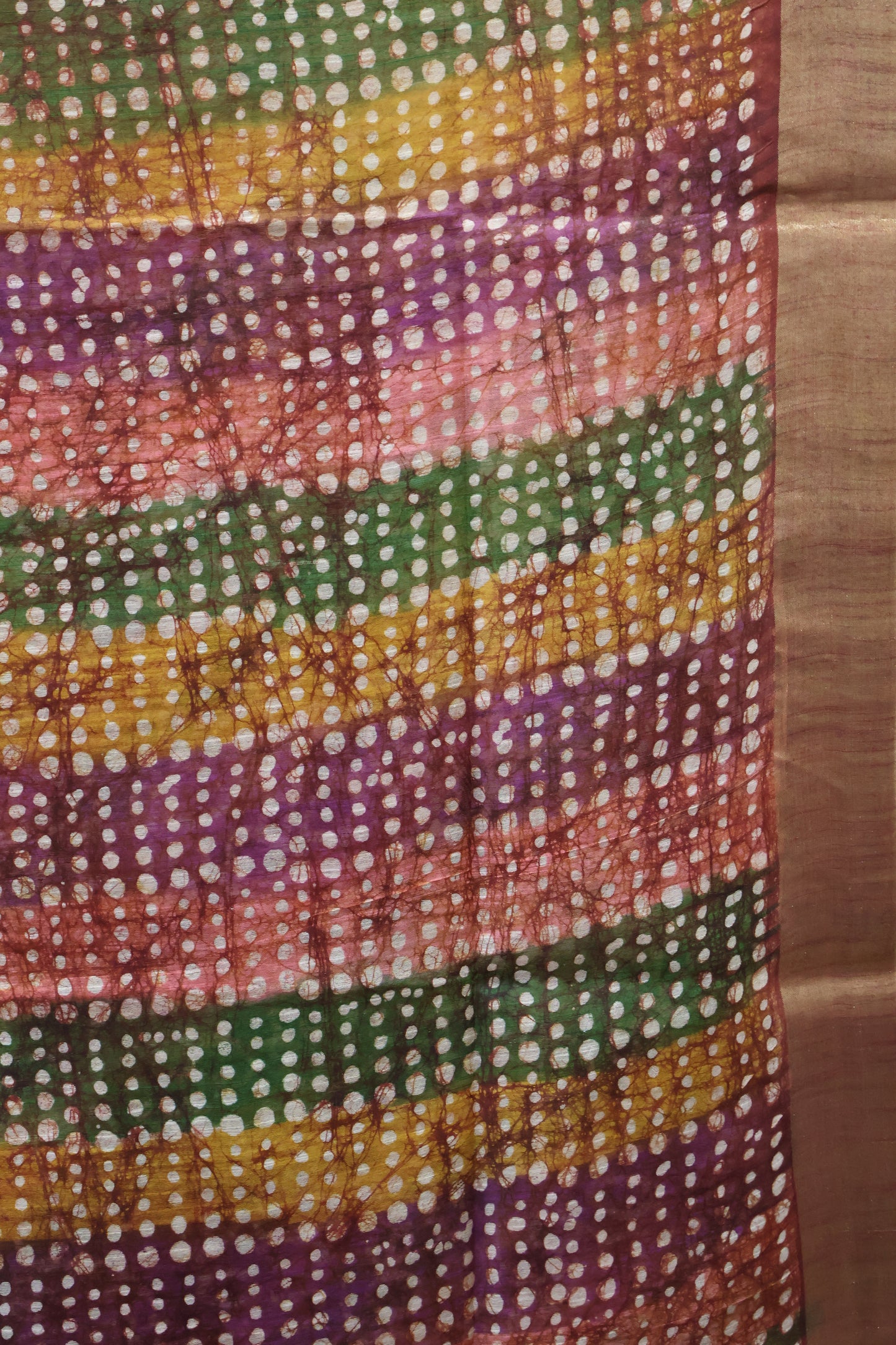 Art Bhagalpur Tussar Saree-Brown