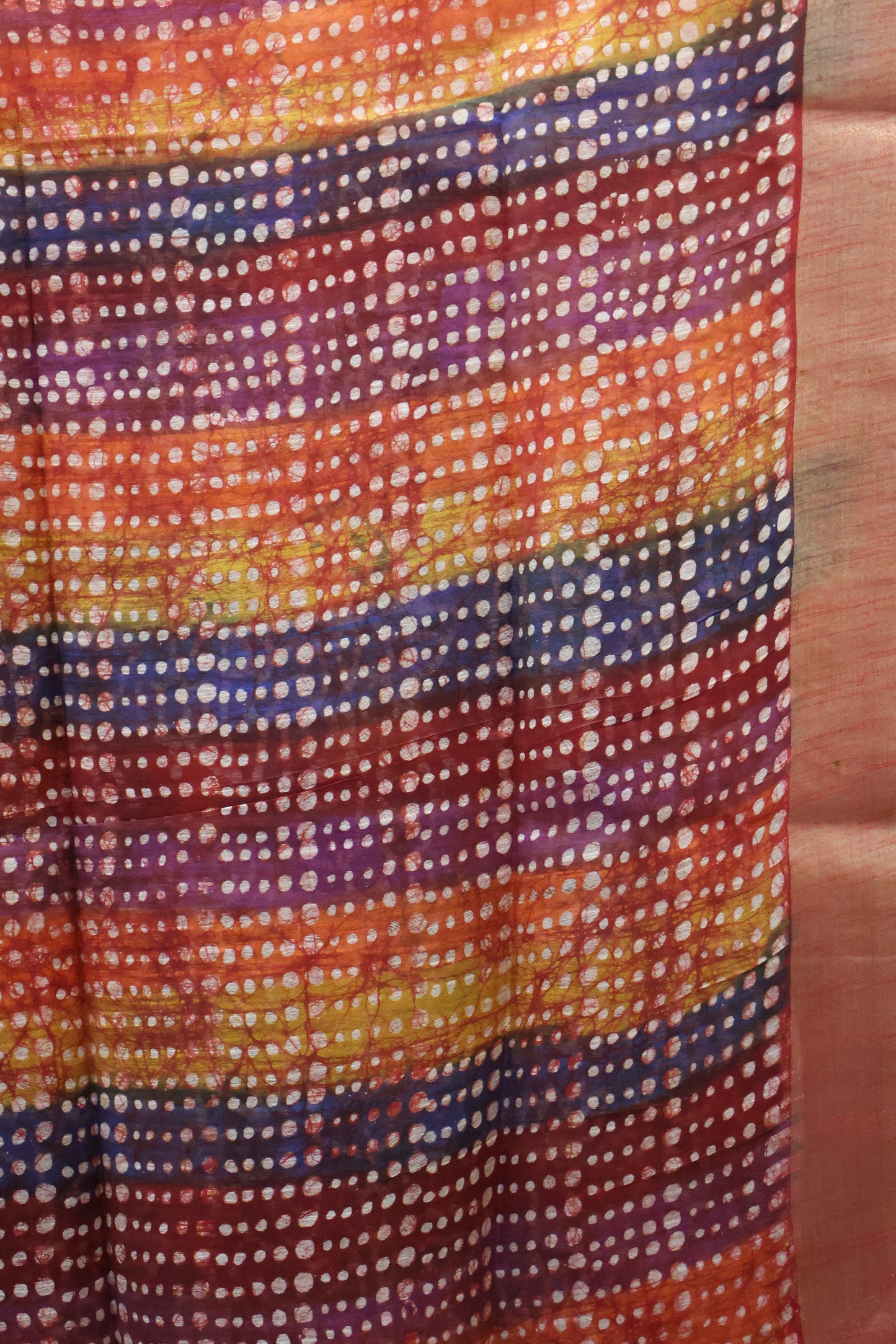 Art Bhagalpur Tussar Saree-Red