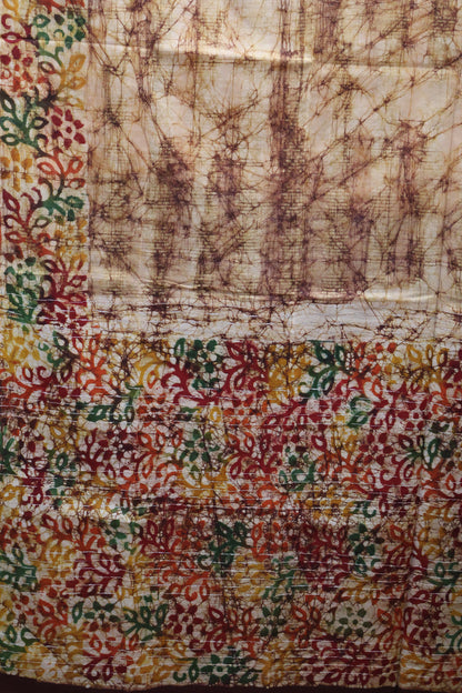 Art Bhagalpur Tussar Saree-Araku Silver
