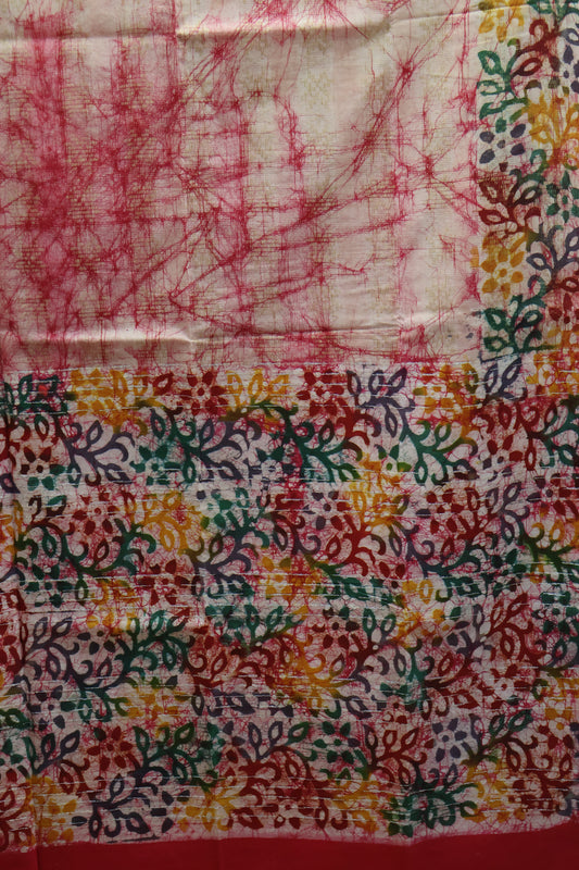 Art Bhagalpur Tussar Saree-Pink Silver