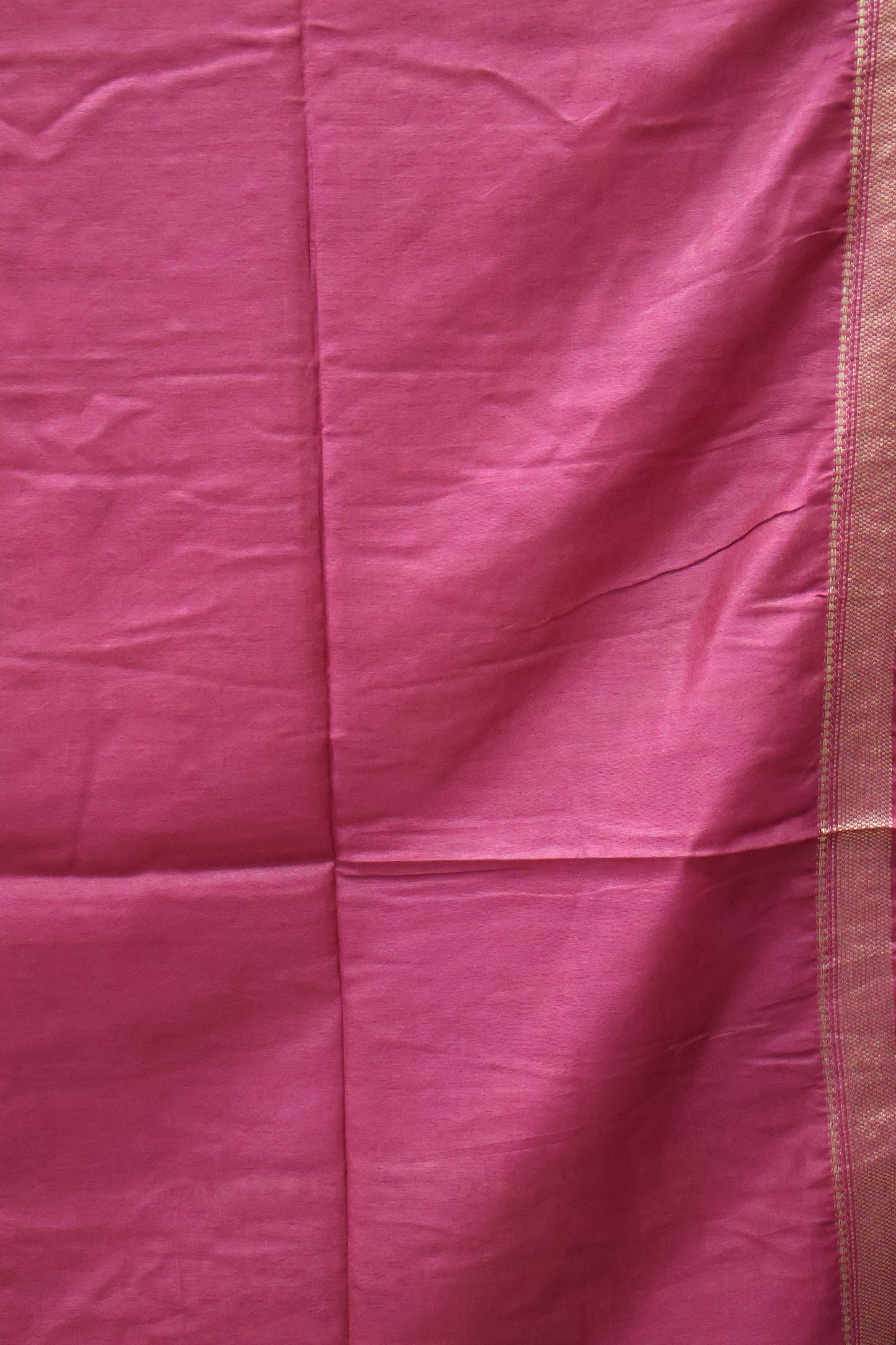 Art Bhagalpur Tussar Saree-Wine Plain Small Border