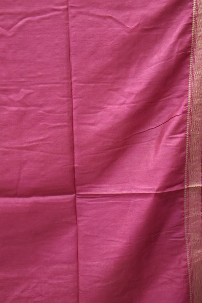 Art Bhagalpur Tussar Saree-Wine Plain Small Border