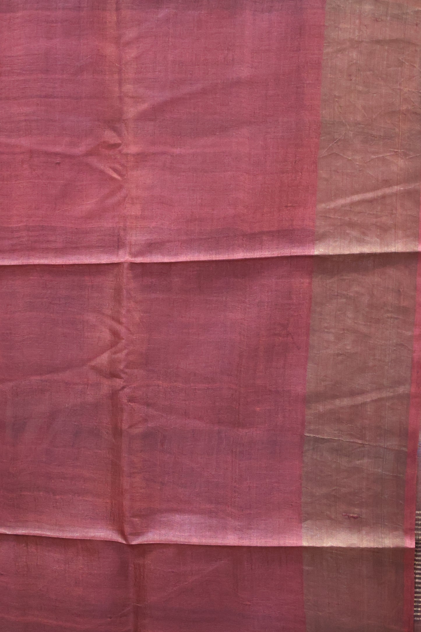 Pure Tussar Saree -Grey Round Pattern