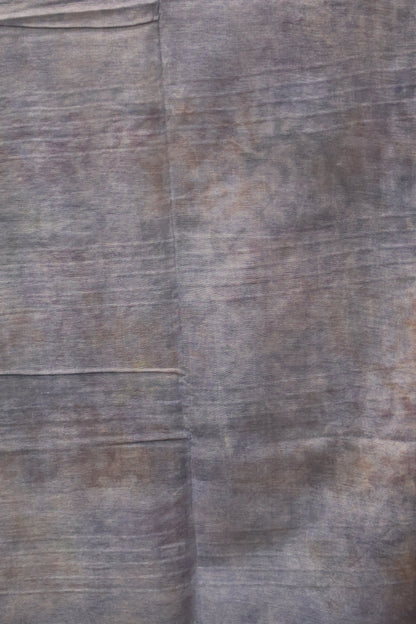 Art Bhagalpur Tussar Saree-Blue Silver