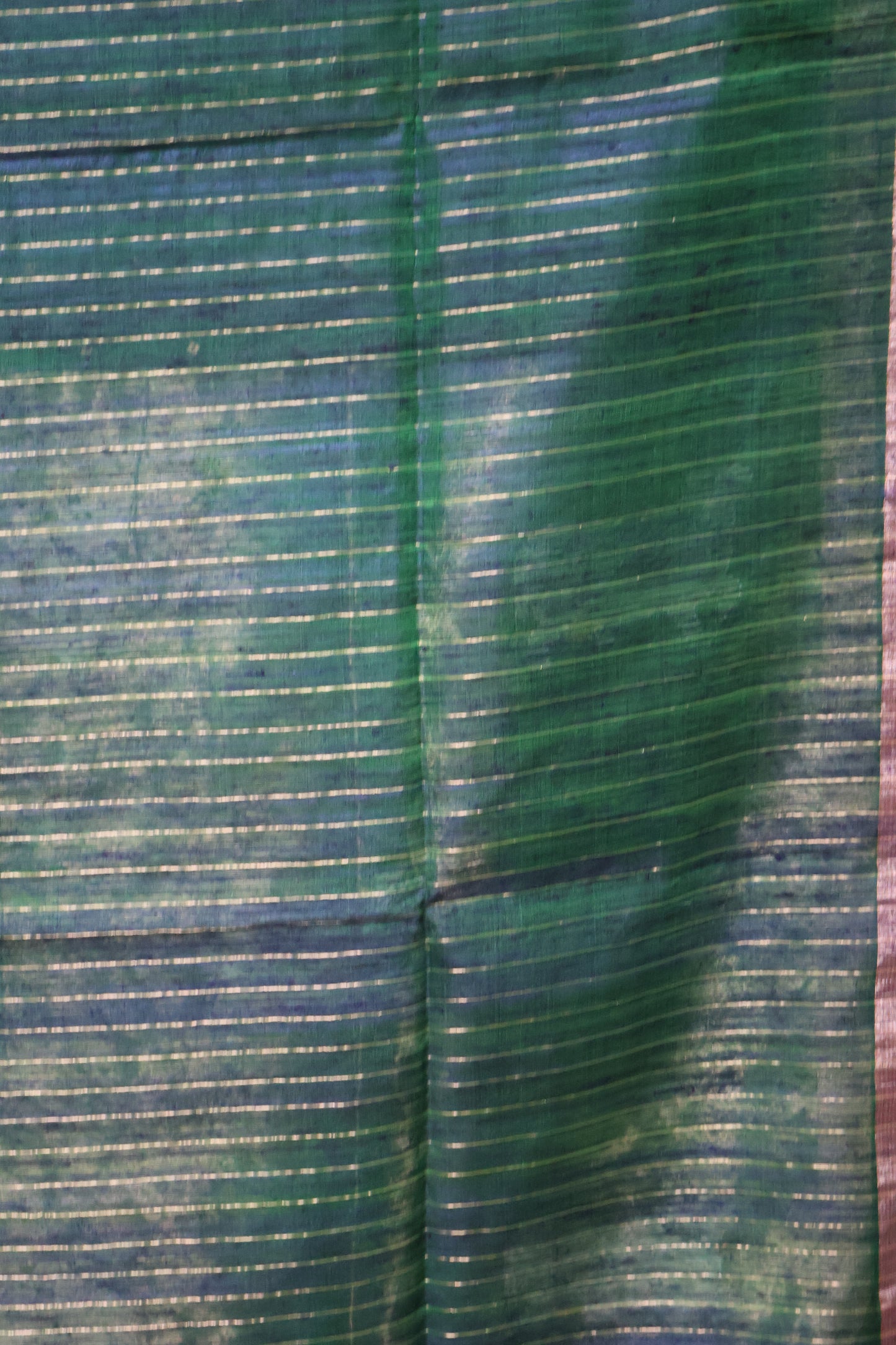 Pure Muslin Silk Saree-Bottle Green Pichwai Print