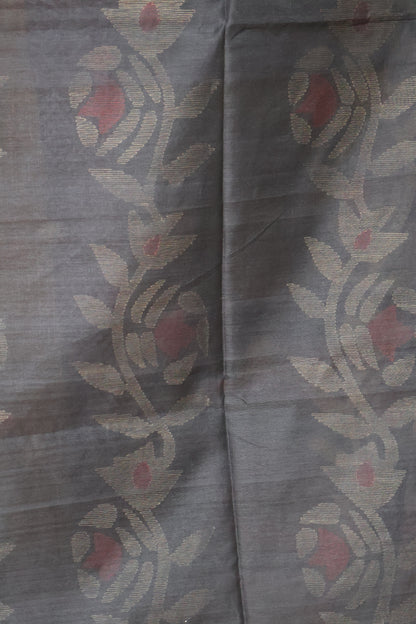 Pure Muslin Silk Saree-Black Colour