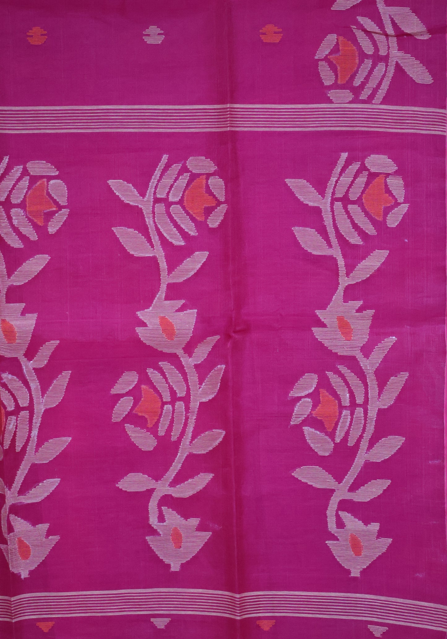 Pure Muslin Silk Saree-Rani Pink