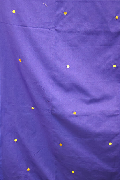 Khadi Cotton Saree -Ink Blue Chumki