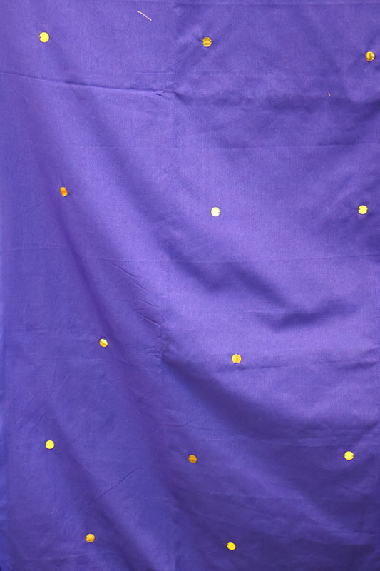 Khadi Cotton Saree -Ink Blue Chumki