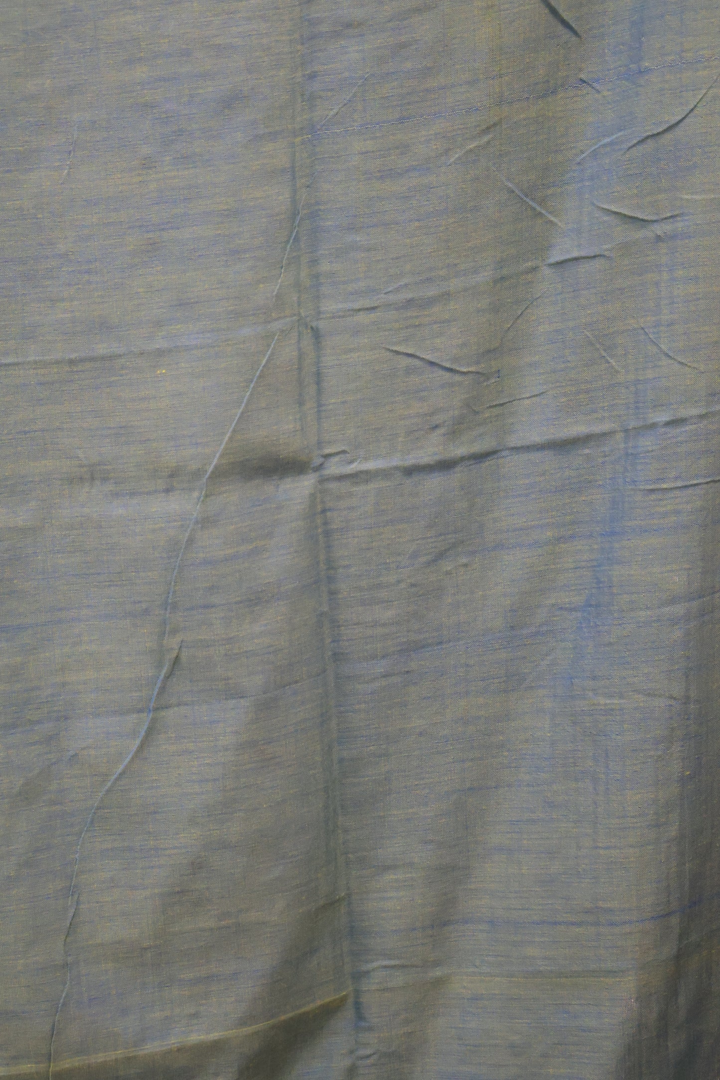Khadi Cotton Saree -Bluish Green Chumki