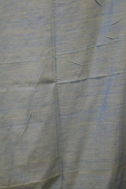 Khadi Cotton Saree -Bluish Green Chumki
