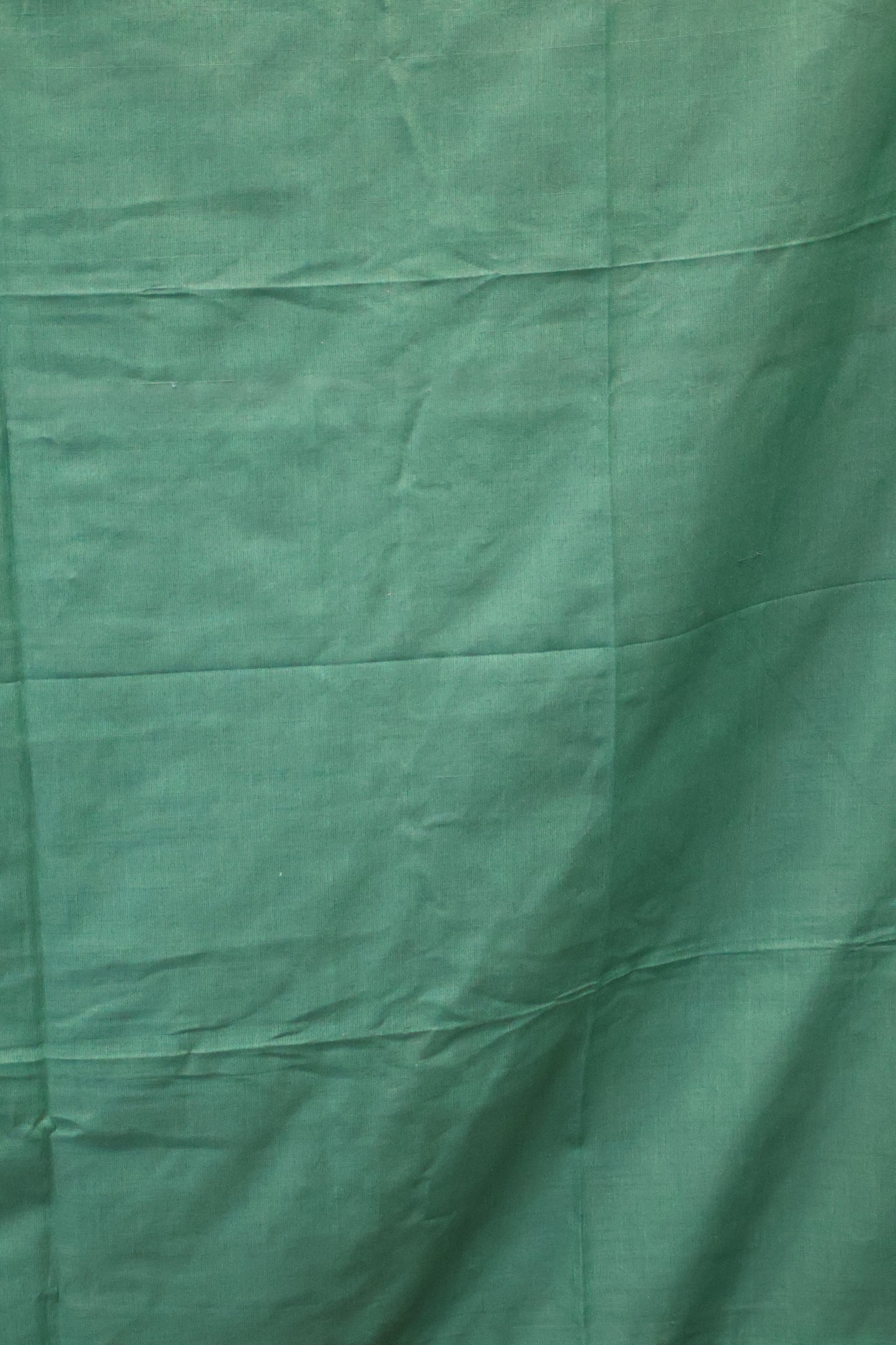 Khadi Cotton Saree -Peacock Green Chumki