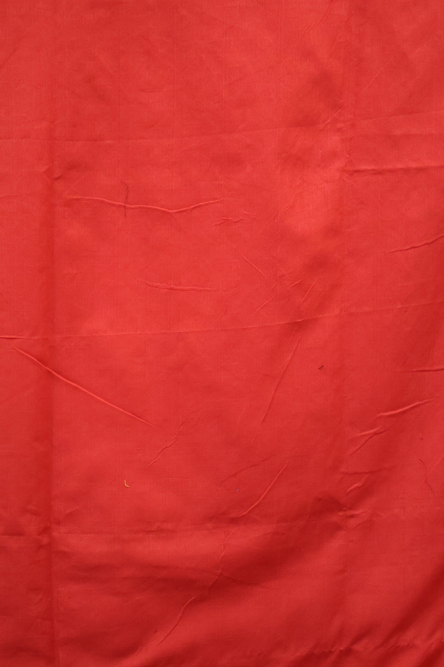 Khadi Cotton Saree - Red Chumki