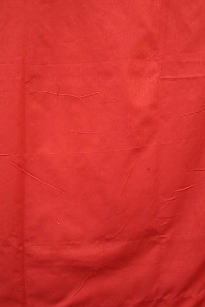 Khadi Cotton Saree - Red Chumki