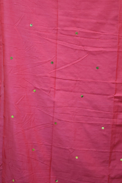 Khadi Cotton Saree -Pink Chumki