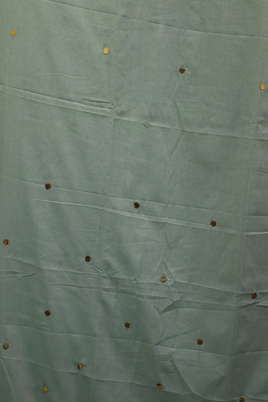 Khadi Cotton Saree -Lite Green Chumki