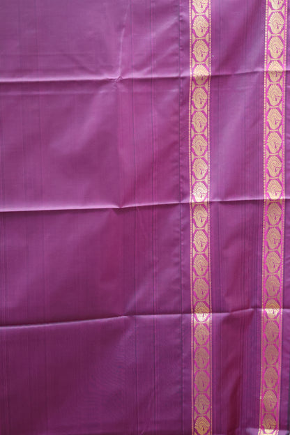Semi Gadwal Silk Saree-Metalic Green Elephant Border