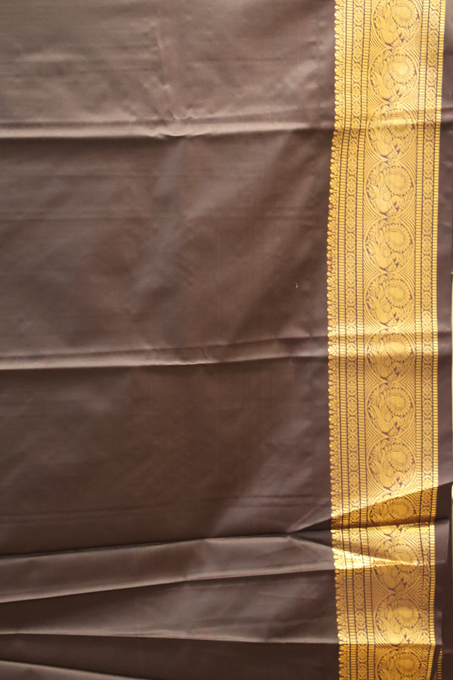 Semi Gadwal Silk Saree-Magenta Round Peacock