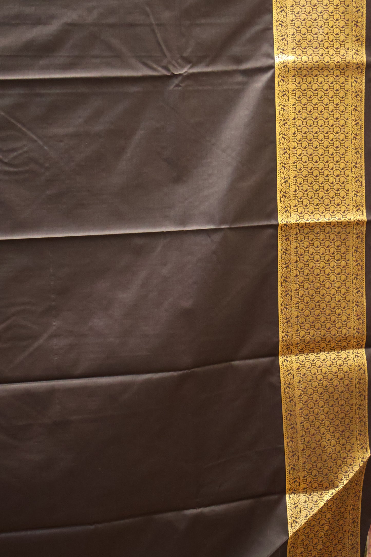Semi Gadwal Silk Saree-Green Peacock