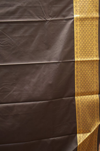 Semi Gadwal Silk Saree-Green Peacock
