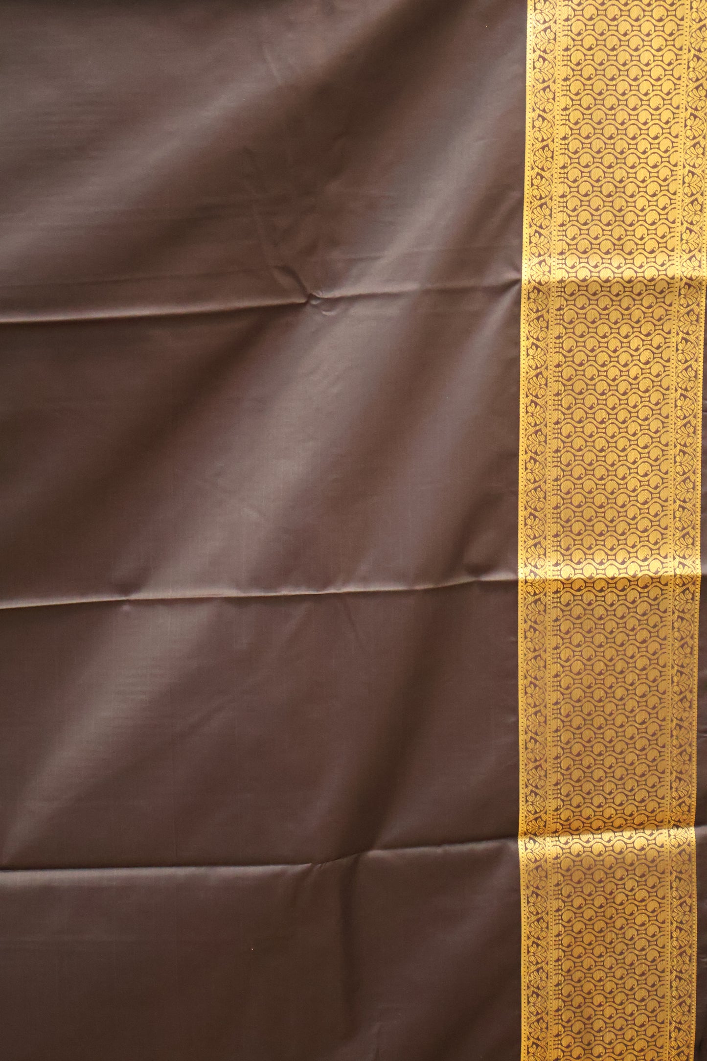 Semi Gadwal Silk Saree-Sandal Peacock