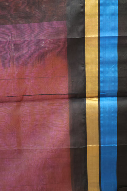 Pure Silk Cotton Saree-Peach Pink Tower Border