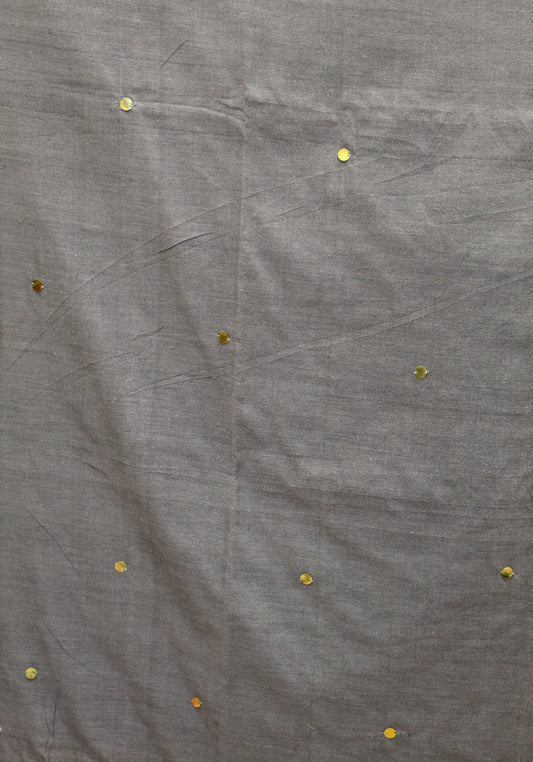 Khadi Cotton Saree -Grey Chumki