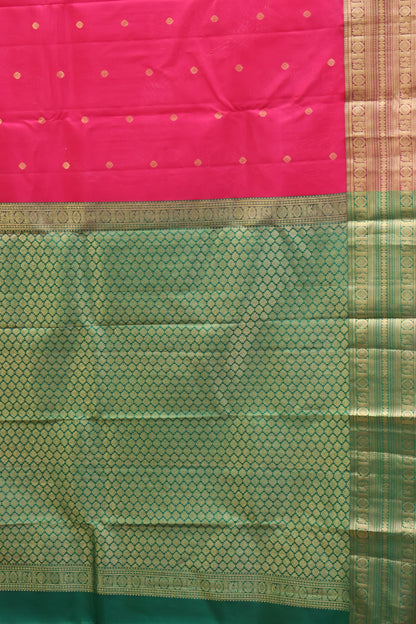 Pure Kanjivaram Silk Saree -Red Body Butta