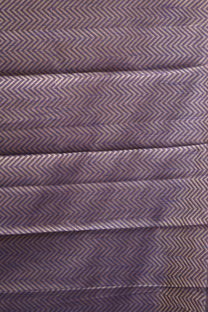 Tissue Silk Saree-Blue Large Tower Border