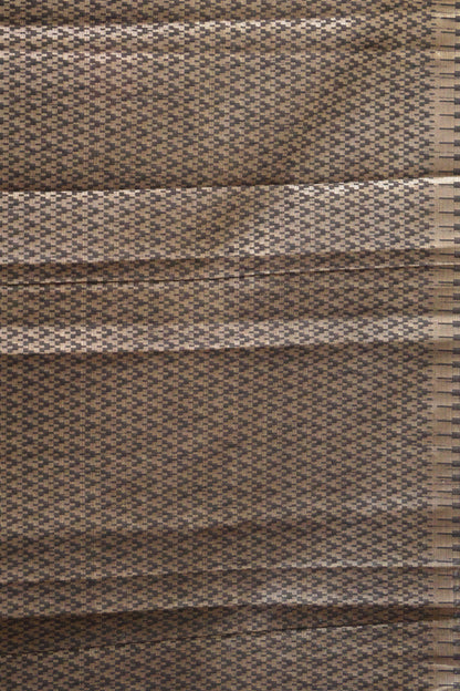 Tissue Silk Saree-Black Flower Tower Border