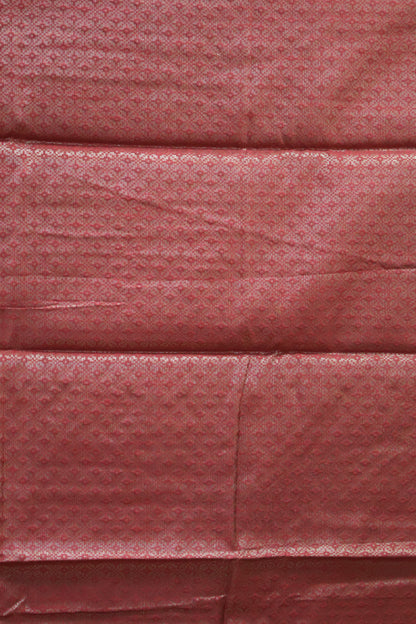 Tissue Silk Saree-Maroon Line & Dots Design