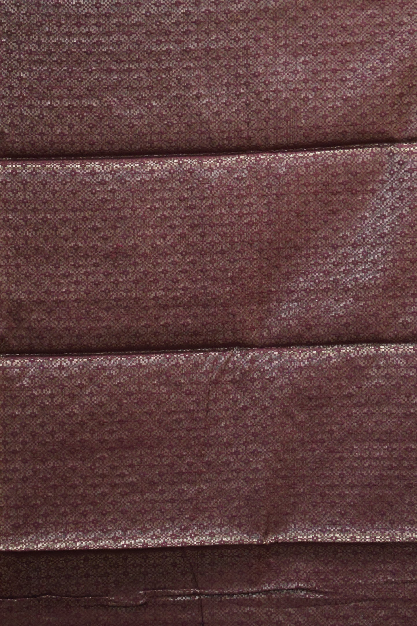 Tissue Silk Saree-Wine Line & Dots Design
