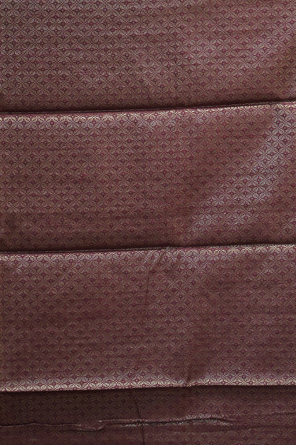 Tissue Silk Saree-Wine Line & Dots Design