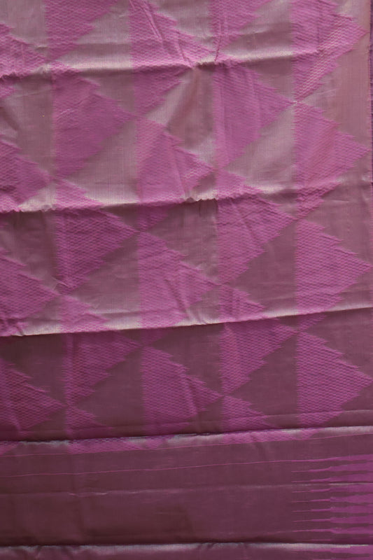 Tissue Silk Saree-Rani Pink Hills Design