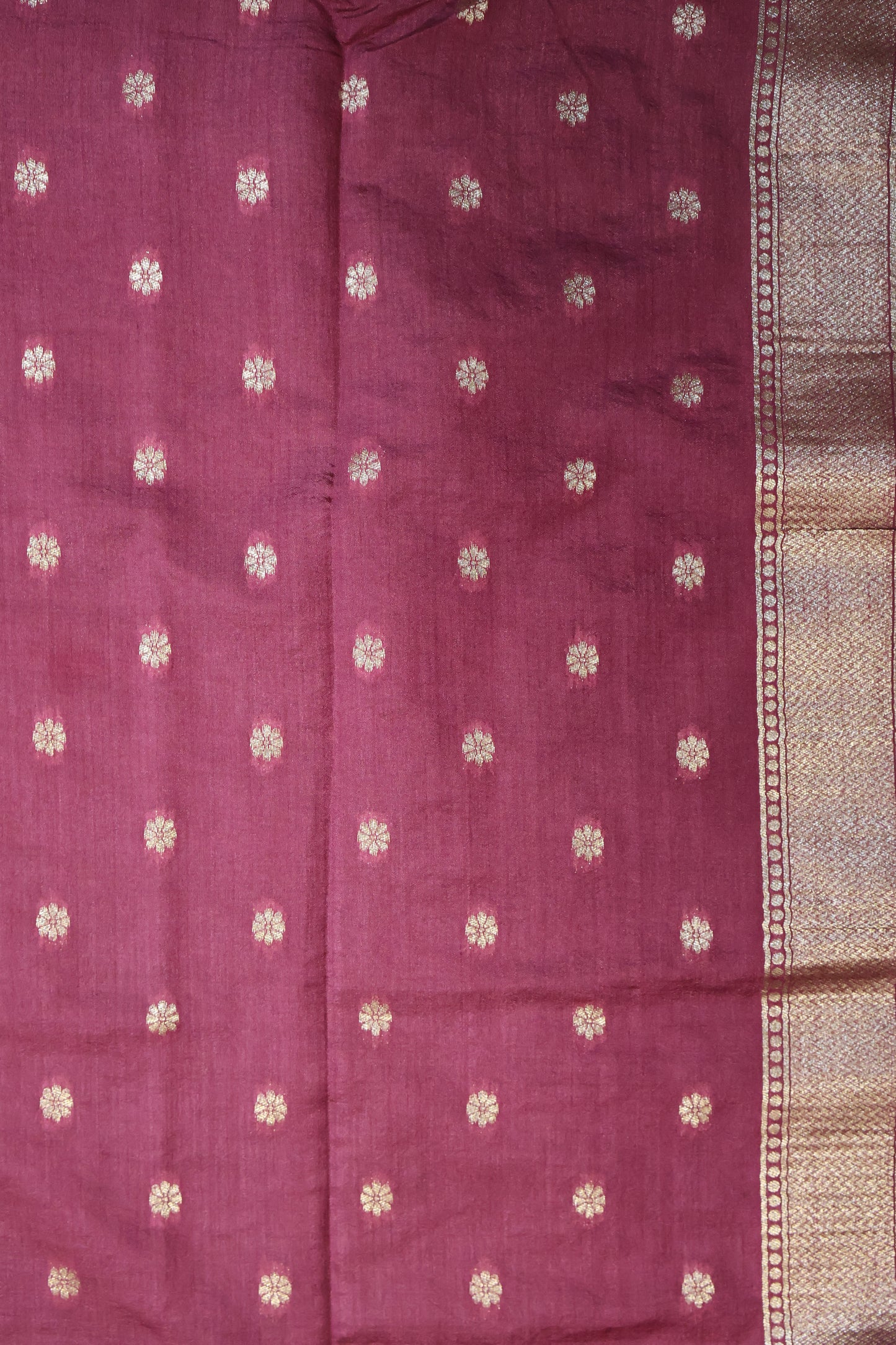 Semi Tussar Saree - Brown