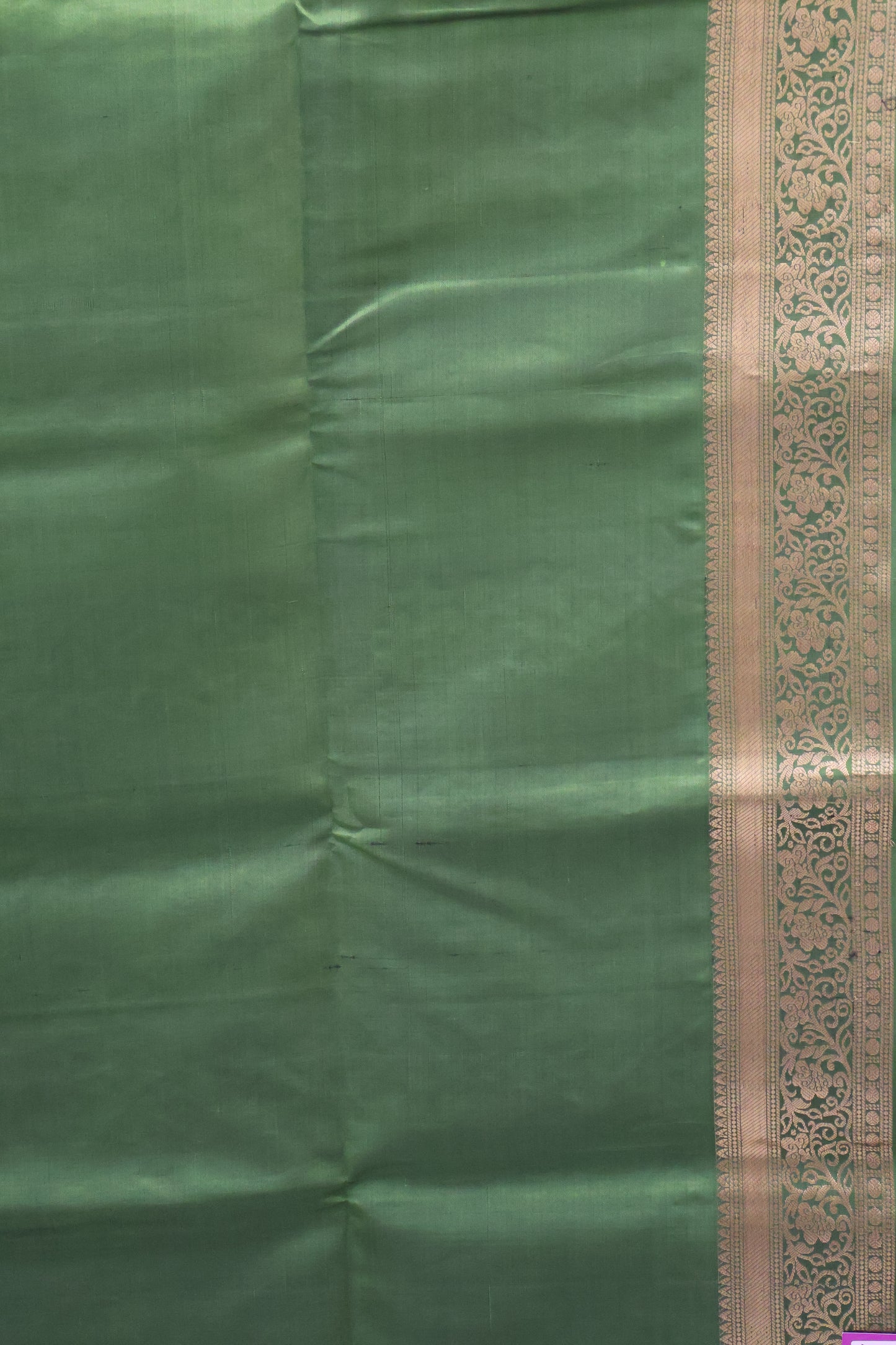 Pure Soft Silk Saree -Grey-Green Jacqua