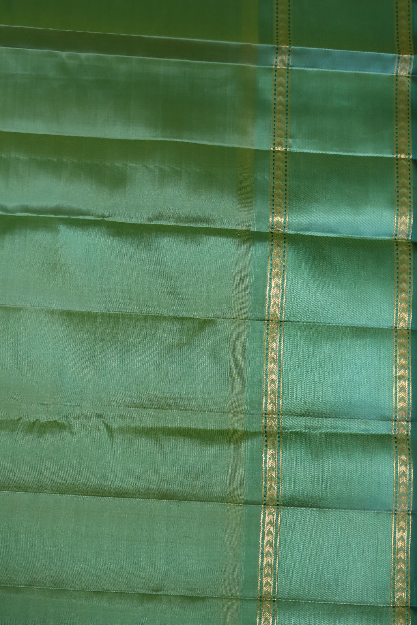 Pure Kanjivaram Silk Saree - Light Green - Teal Green