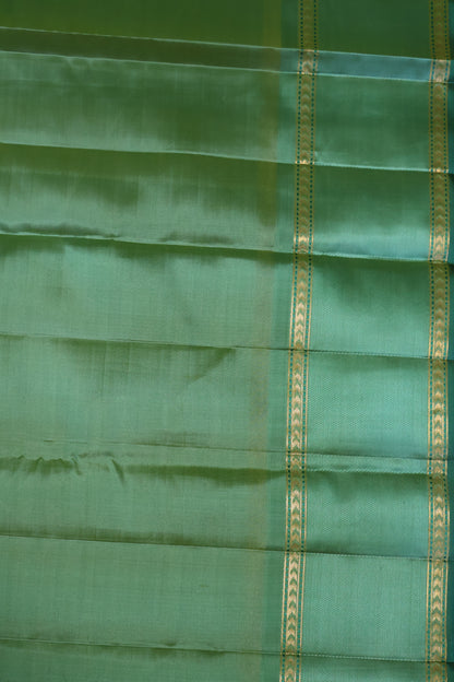 Pure Kanjivaram Silk Saree - Light Green - Teal Green