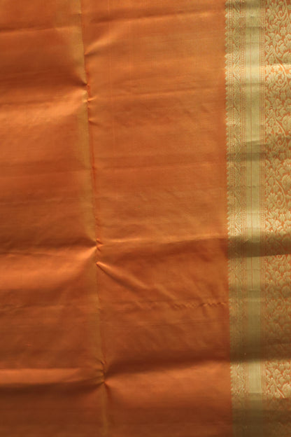 Pure Soft Silk Saree - Off White-Orange
